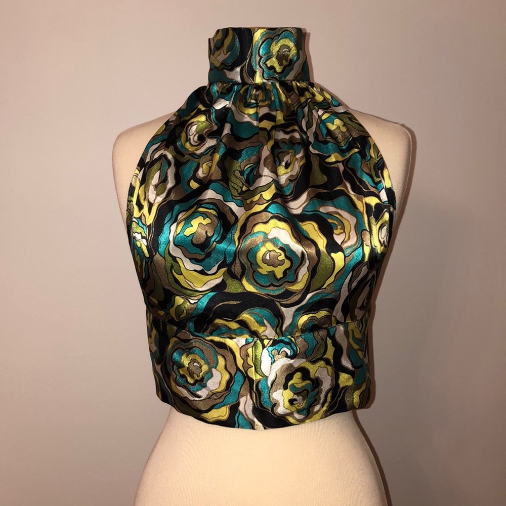 Retro printed halter